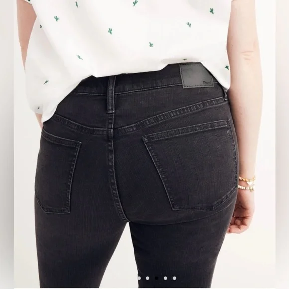 Madewell High Rise Skinny Jeans 24 NWT Washed Black Distressed Magic Pockets - Picture 2 of 8